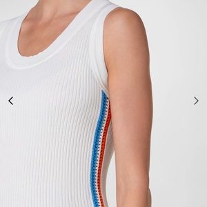 Akris punto cream multicolor Rib Knit Tank Top Sz 6 NWT retail $495